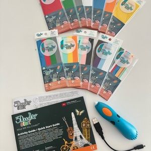 3Doodler Starter Kit Pen with 12 stick packs